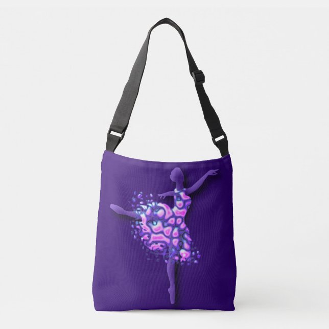 Ballerina Crossbody Bag Ballet Dancer Woman Axelväska (Framsida)
