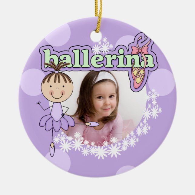 Ballerina Customized Photo Keepsak Ornament (Framsidan)