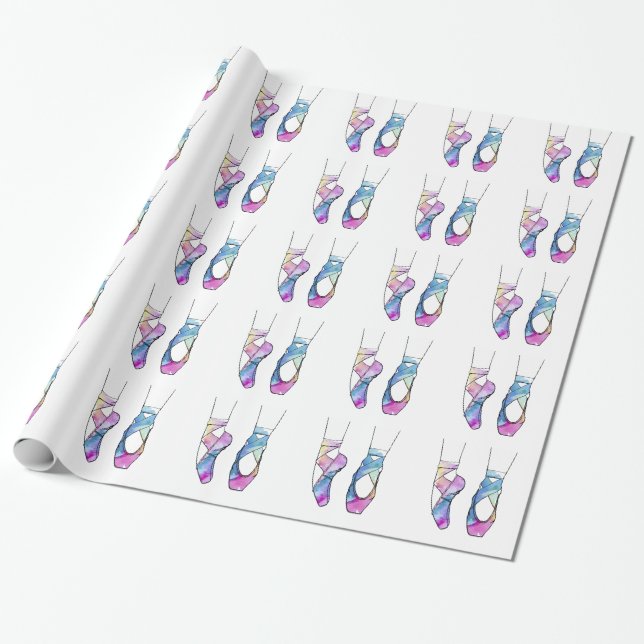 Ballerina Cute Ballet Presentpapper (Utrullad)