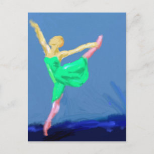 Ballerina Dance Art Vykort