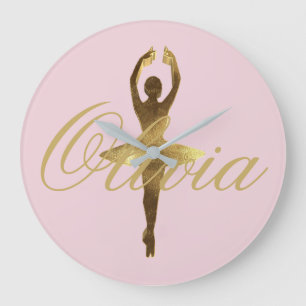 Ballerina Dance Elegant Pirouette Ballet Dancer Stor Klocka