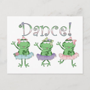 Ballerina Dance Frogs Vykort