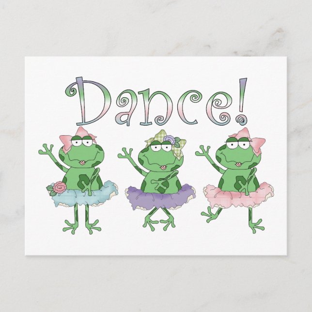 Ballerina Dance Frogs Vykort (Framsida)