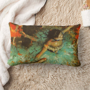Ballerina Dance Grönt Dancer Edger Degas Painting Lumbarkudde