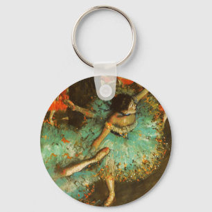 Ballerina Dance Grönt Dancer Edger Degas Painting Nyckelring