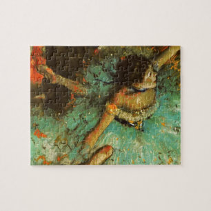 Ballerina Dance Grönt Dancer Edger Degas Painting Pussel