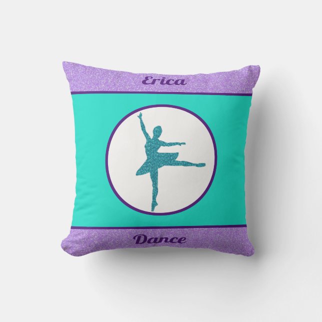 Ballerina Dance Lila/Turquise Dekorativ kudde (Framsida)