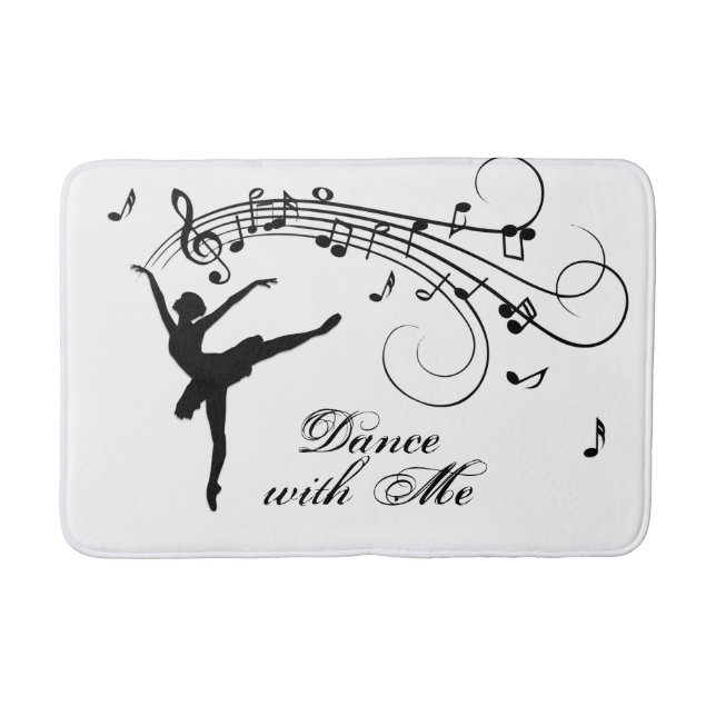 Ballerina Dance med Me Music Note Badrumsmatta (Framsidan)