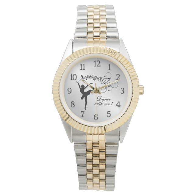 Ballerina Dance med Me Personlig med Nummer Armbandsur (Framsida)