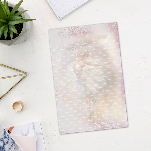 Ballerina Dance Pose White Lining Brevpapper (Skapare uppladdad)