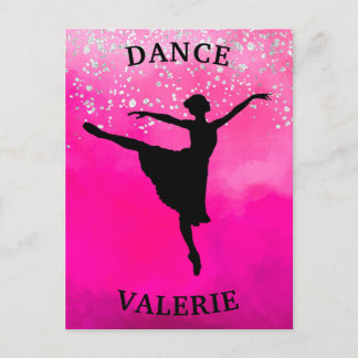 Ballerina Dance Rosa Ombre Gnistra Vykort