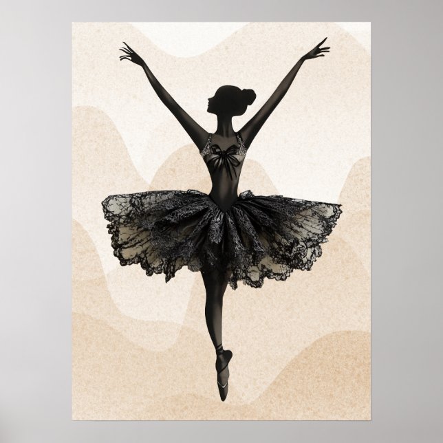 Ballerina Dancer Ballet Fine Art Poster (Framsidan)