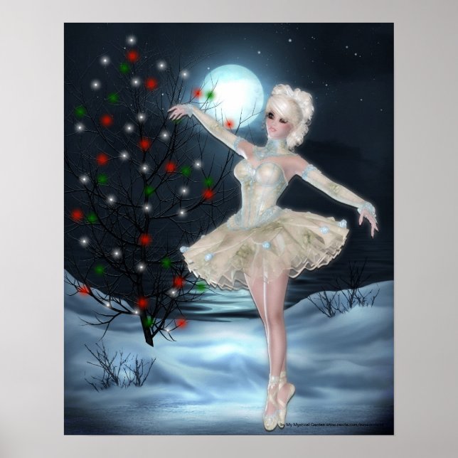 Ballerina Dancer Girl: Julfantasy Poster (Framsidan)