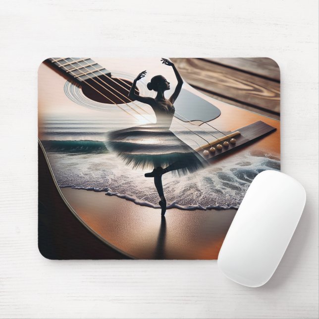 Ballerina Dancer i Guitar Musmatta (Med mus)