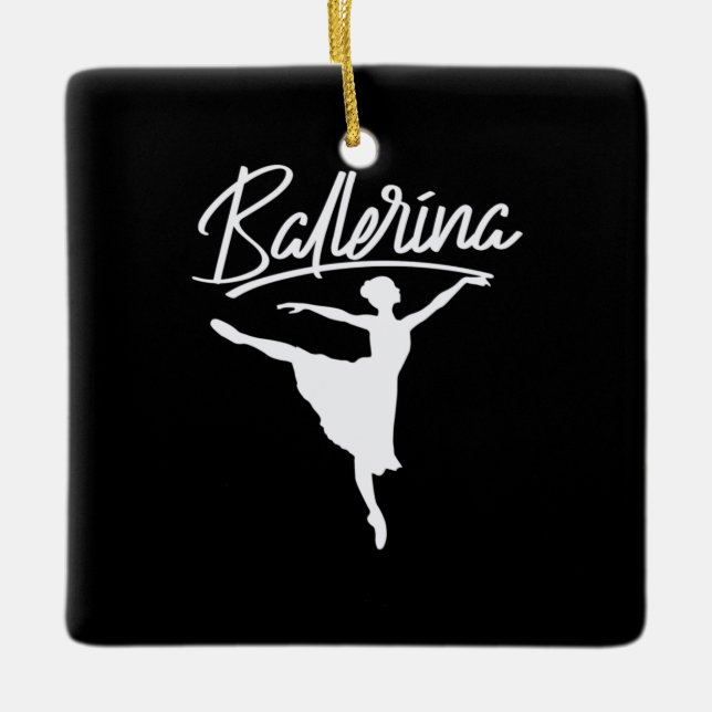 Ballerina Dancer Julgransprydnad Keramik (Framsida)