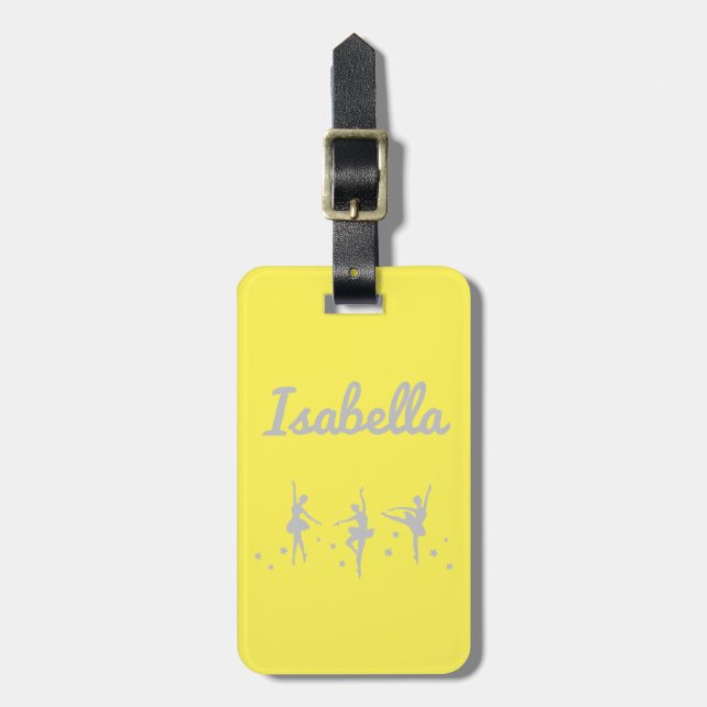 Ballerina Dancer Luggage Tag | Skäl Bagagebricka (Vertikal Framsida)
