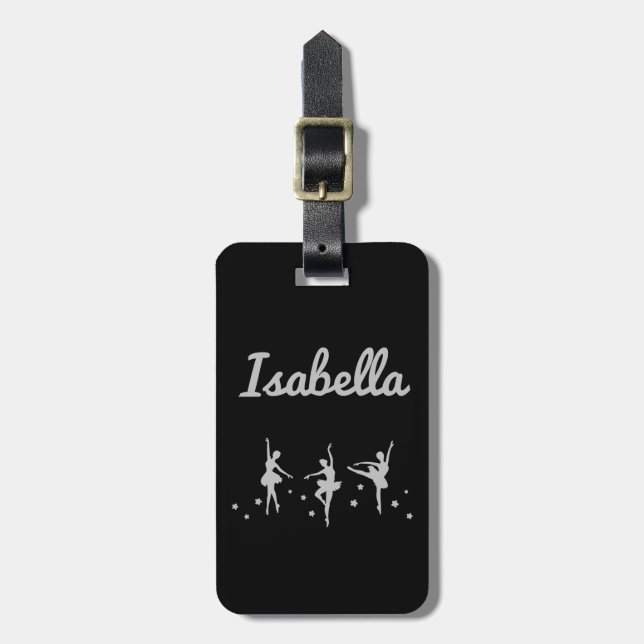 Ballerina Dancer Luggage Tag | Skäl Bagagebricka (Vertikal Framsida)