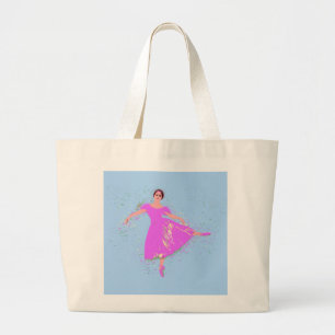 Ballerina Dancer Magenta Rosa Dress Jumbo Tygkasse