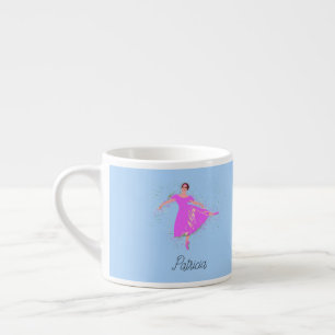 Ballerina Dancer Magenta Rosa Dress Personlig Espressomugg