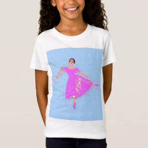 Ballerina Dancer Magenta Rosa Dress T Shirt