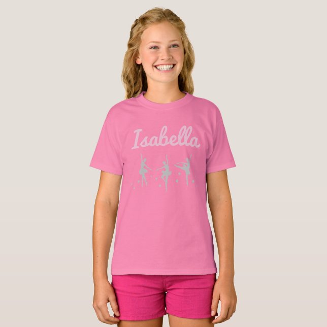 Ballerina Dancer Namn Tshirt | Skäl T Shirt (Hel framsida)