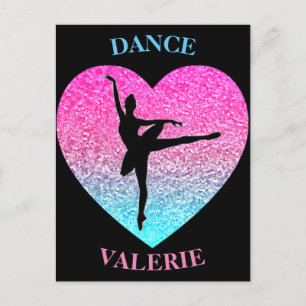 Ballerina Dancer Personlig Vykort