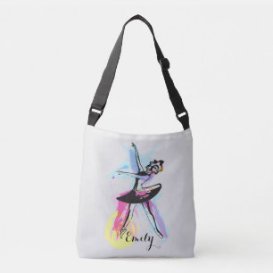 Ballerina Dancer Watercolor Customized Axelväska
