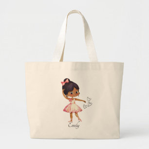Ballerina Dancer Watercolor Theme Jumbo Tygkasse