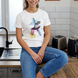 Ballerina Dancer Watercolor Theme T Shirt