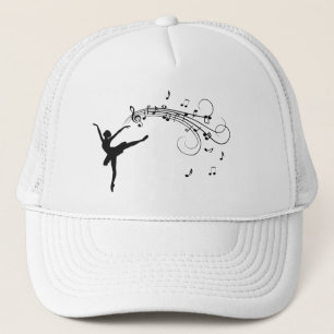 Ballerina Dancing med Musik noter Keps