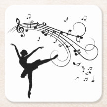 Ballerina Dancing och Music FÖLJER