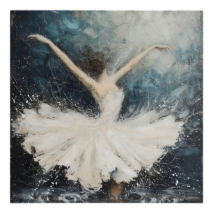 Ballerina Dans Abstrakt Konst Fototryck