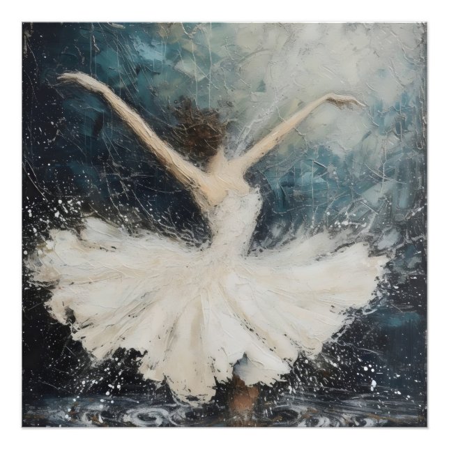 Ballerina Dans Abstrakt Konst Fototryck (Framsidan)
