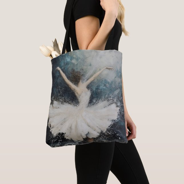 Ballerina dans abstrakt konst tygkasse (Närbild)