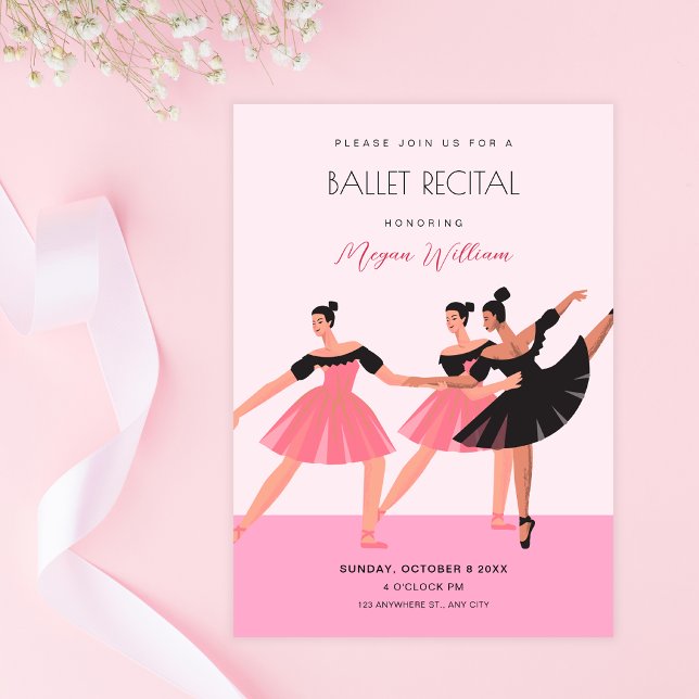 Ballerina dans balett föreställning inbjudningar (Skapare uppladdad)