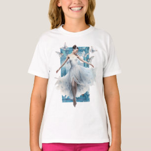 Ballerina dans bland en svärm av fjärilar t shirt