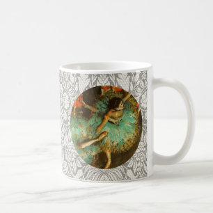Ballerina Dans Grön Dansare Edger Degas Målning Kaffemugg