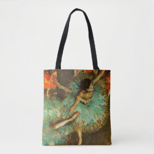 Ballerina Dans Grön Dansare Edger Degas Målning Tygkasse