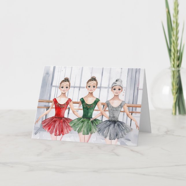 Ballerina Dans Julkort Helgkort (Framsida)