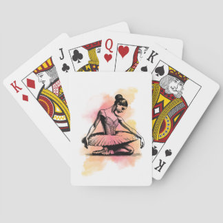 Ballerina dansar i färg casinokort