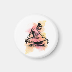 Ballerina dansar i färg magnet