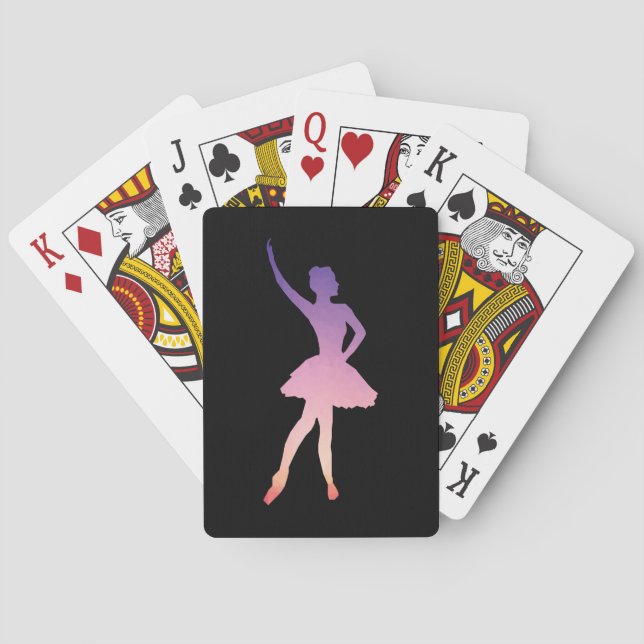 Ballerina dansar modern geometrisk design casinokort (Baksidan)