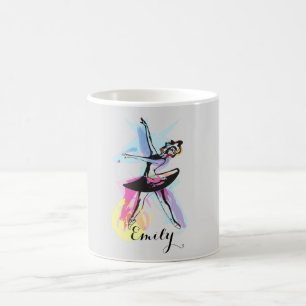 Ballerina Dansare Akvarell Kaffemugg