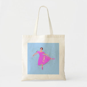 Ballerina dansare Magenta Rosa Klänning Tygkasse