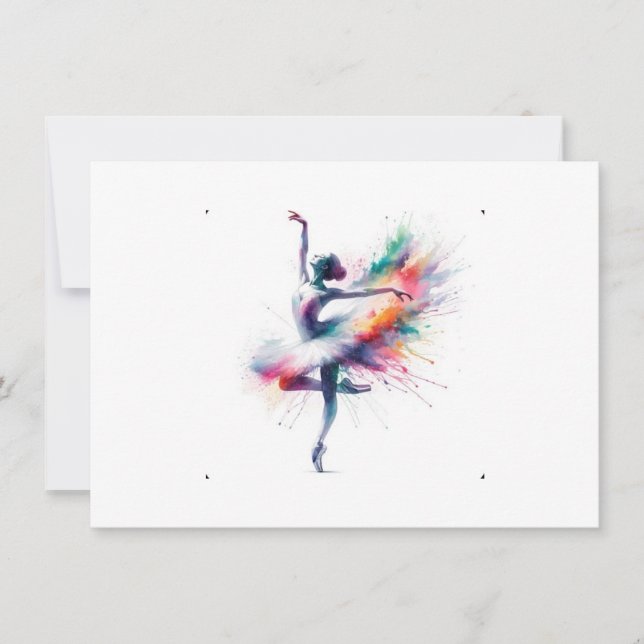 Ballerina Dansare Mugg Tack Kort (Framsida)