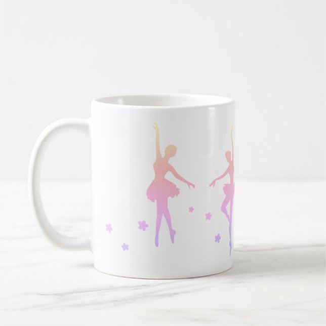 Ballerina Dansare Present Kop | Recital Födelsedag Kaffemugg (Vänster)