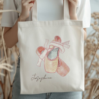 Ballerina Dansare Tote Med Namn Tygkasse