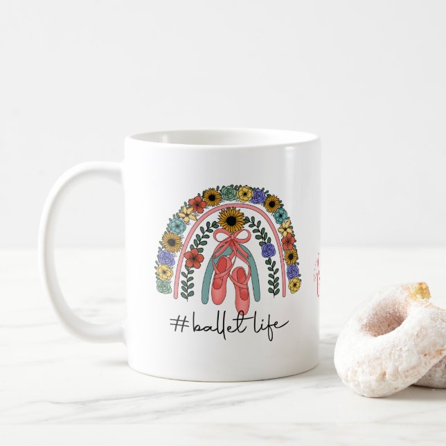 Ballerina dansstudio balettinstruktör dansare  kaffemugg (Med munk)