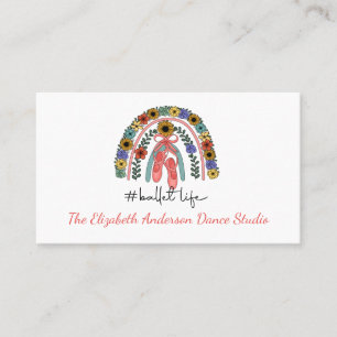 Ballerina dansstudio balettinstruktör dansare visitkort