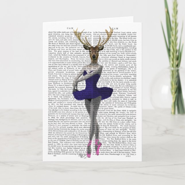 Ballerina Deer in Blue Kort (Framsida)